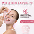 Collagen gezichtsmasker dat diep voedt en 3 tot 4 uur gedragen wordt voor maximale hydratatie
