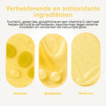 collagen-mask-antioxidanten-ingredienten.jpg: Actieve ingrediënten van het collagen masker zoals kurkuma, glutathione en green tea.