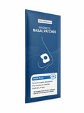 Angled view from the left of the packaging of the Comformidable Magnetic Nasal Patches refill pack (50 days).