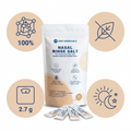 Egenskaber for Comformidable skyllesalt: 100% rent natriumchlorid, uden tilsætningsstoffer, 2,7 gram pr. pose, velegnet til daglig brug